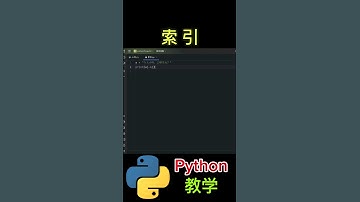 《索引》 #python教学