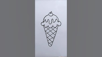 Draw an Ice-cream 🍦 | Drawing for beginners & kids | Step-by-Step tutorial #draw
