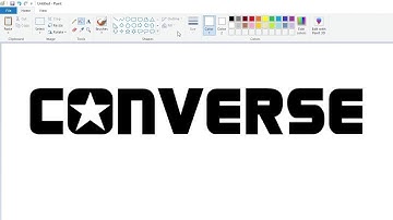 How to draw the Converse logo using MS Paint | How to draw on your computer