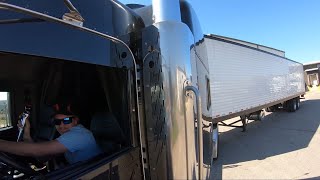 Stretched Peterbilt making some tight drops