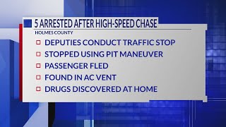 Holmes County car pursuit arrests