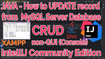 JAVA CRUD -UPDATE- How to update data from MySQL Database - IntelliJ IDEA  JAVA with MySQL