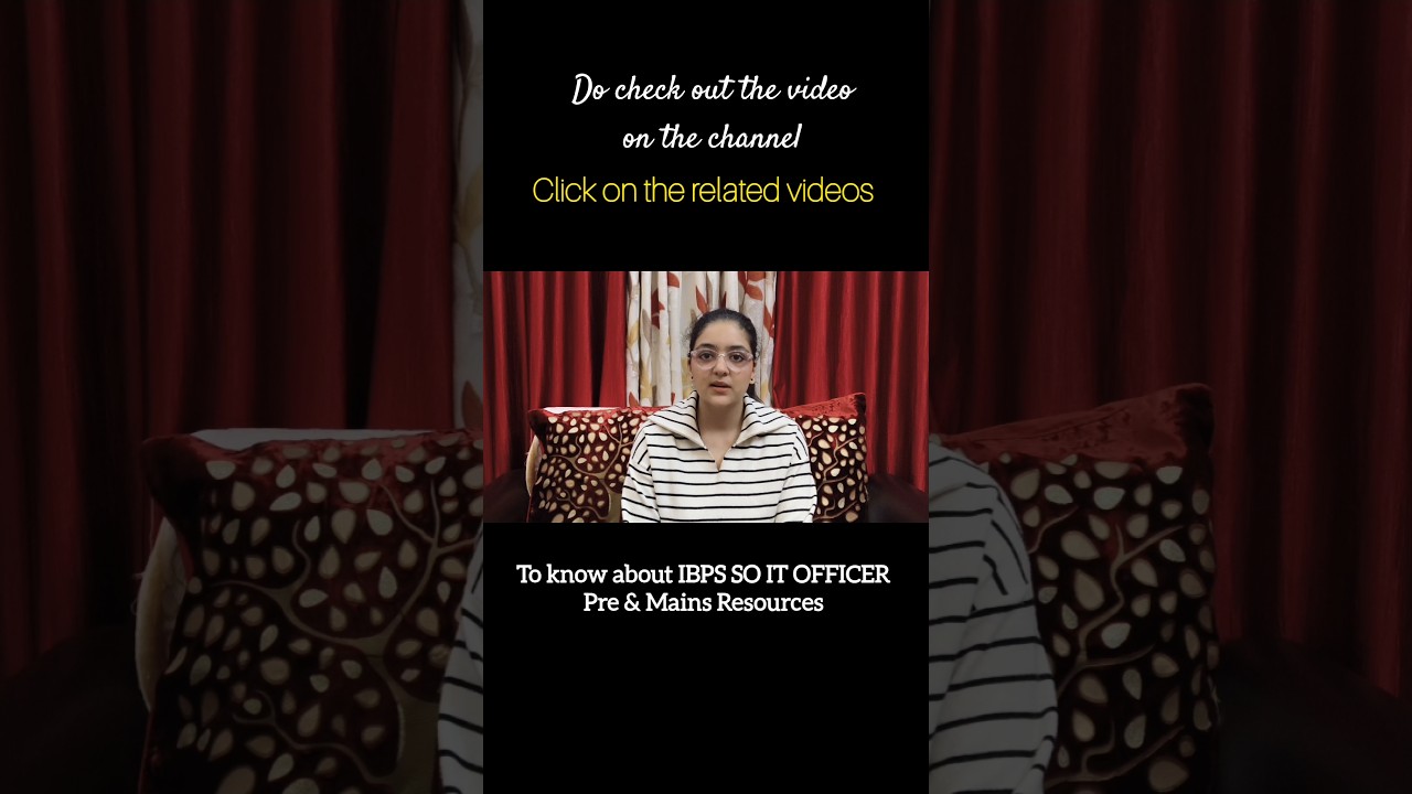 IBPS SO IT OFFICER Resources✨✅ Check the video on the channel 