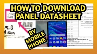 How to download led/lcd tv panel datasheet