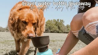 GIVEAWAY!! TRAVEL WATER BOTTLE + MORE GOLDEN RETRIEVER TRAINING