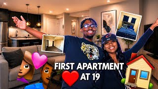 Getting first apartment with BF at 19| shopping haul! Couple Channel 🥰👩🏽‍❤️‍👨🏾 #apartment #couples 