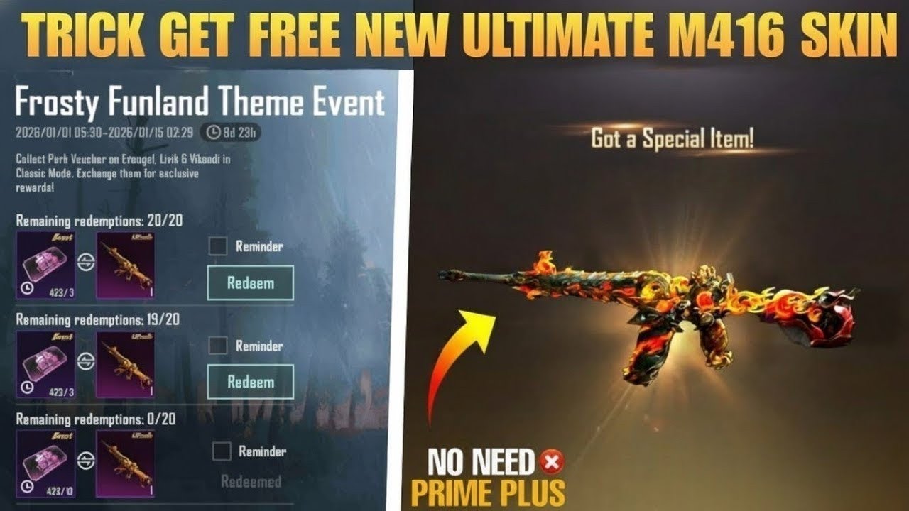 😲Trick Get Free New Ultimate M416 Skin | 4.2 New Ultimate Spin With Upgrade M416 Coming 