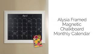 Kate and Laurel Alysia Framed Chalkboard Calendar Guide