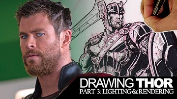 HOW TO DRAW THOR Part 3 of 3: LIGHTING AND RENDERING