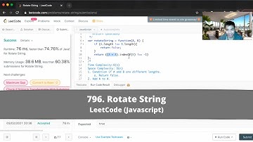 How to Solve "796 Rotate String" on LeetCode? - Javascript