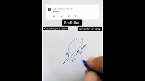 RADHIKAname signature. ......comment your name. ........#signature #logo #signature #trending #viral