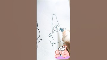 Patrick Star Doodle | SpongeBob CharacterDrawing#shorts#viralshorts#patrickstar#spongebob#doodleart