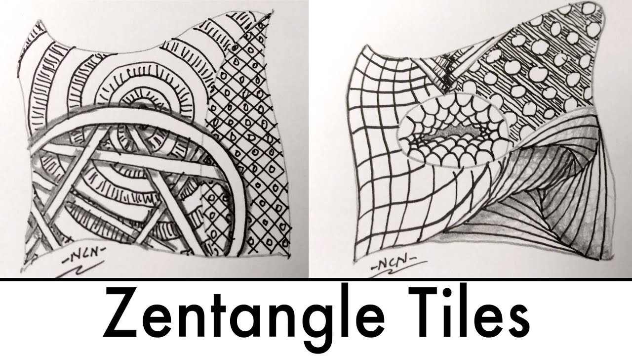 Doodling Zentangle Tiles in my Sketchbook 