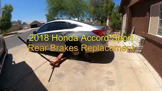 2018 Honda Accord Sport Rear Brake Brakes Replacement