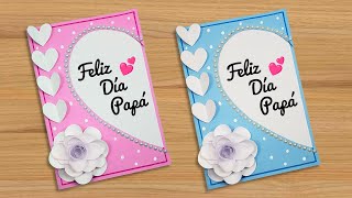 🌺Tarjeta para el Día del Padre 💖 Card Fathers Day | Tarjeta hecha a mano para papá