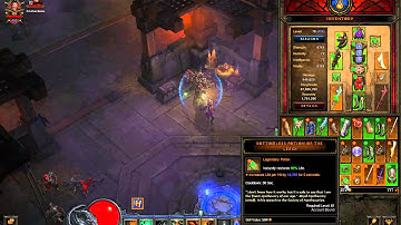 Diablo 3 PTR 2.3 Identifying 48 Legendaries and Artifacts T8 farmed w/Barbarian