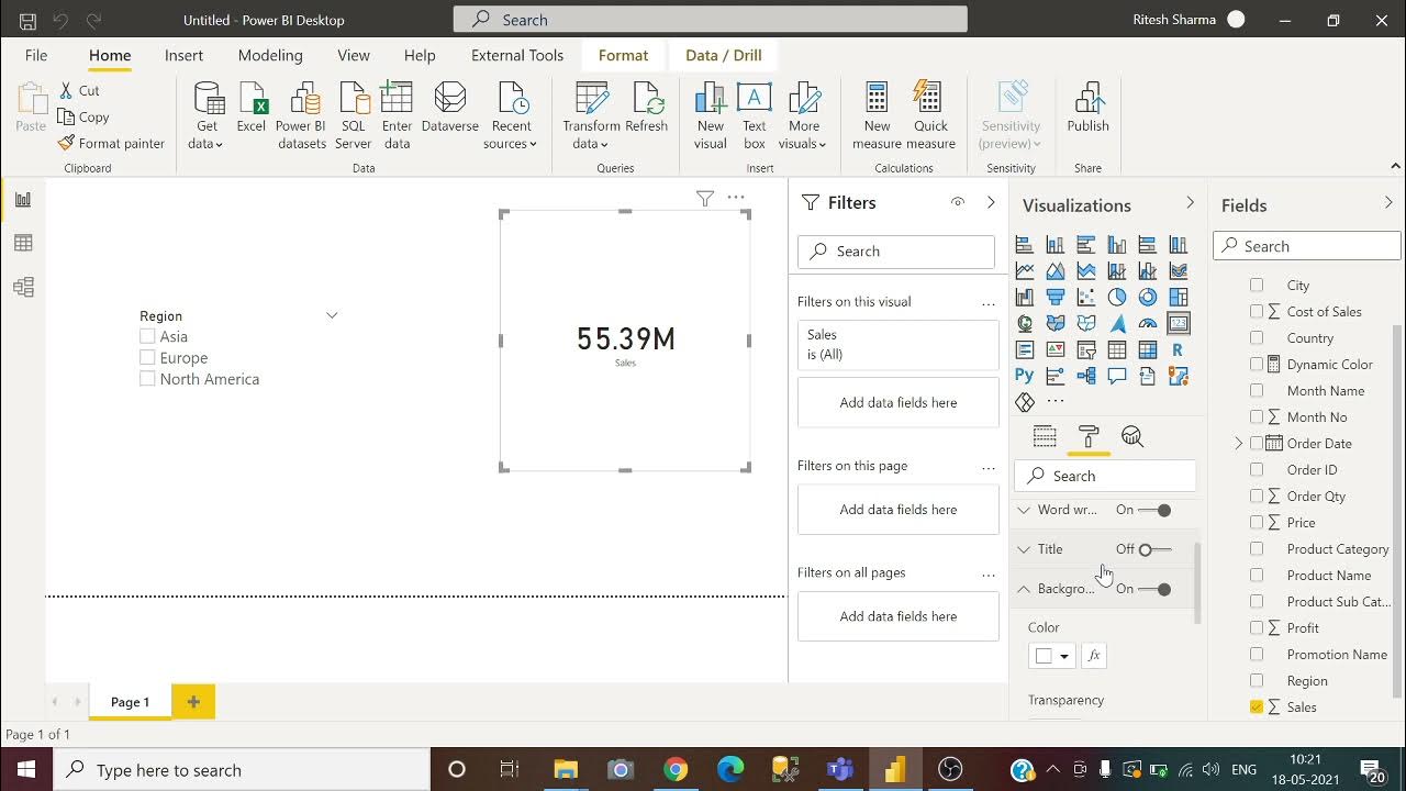 Dynamic Filtering in Card Visual Power BI YouTube