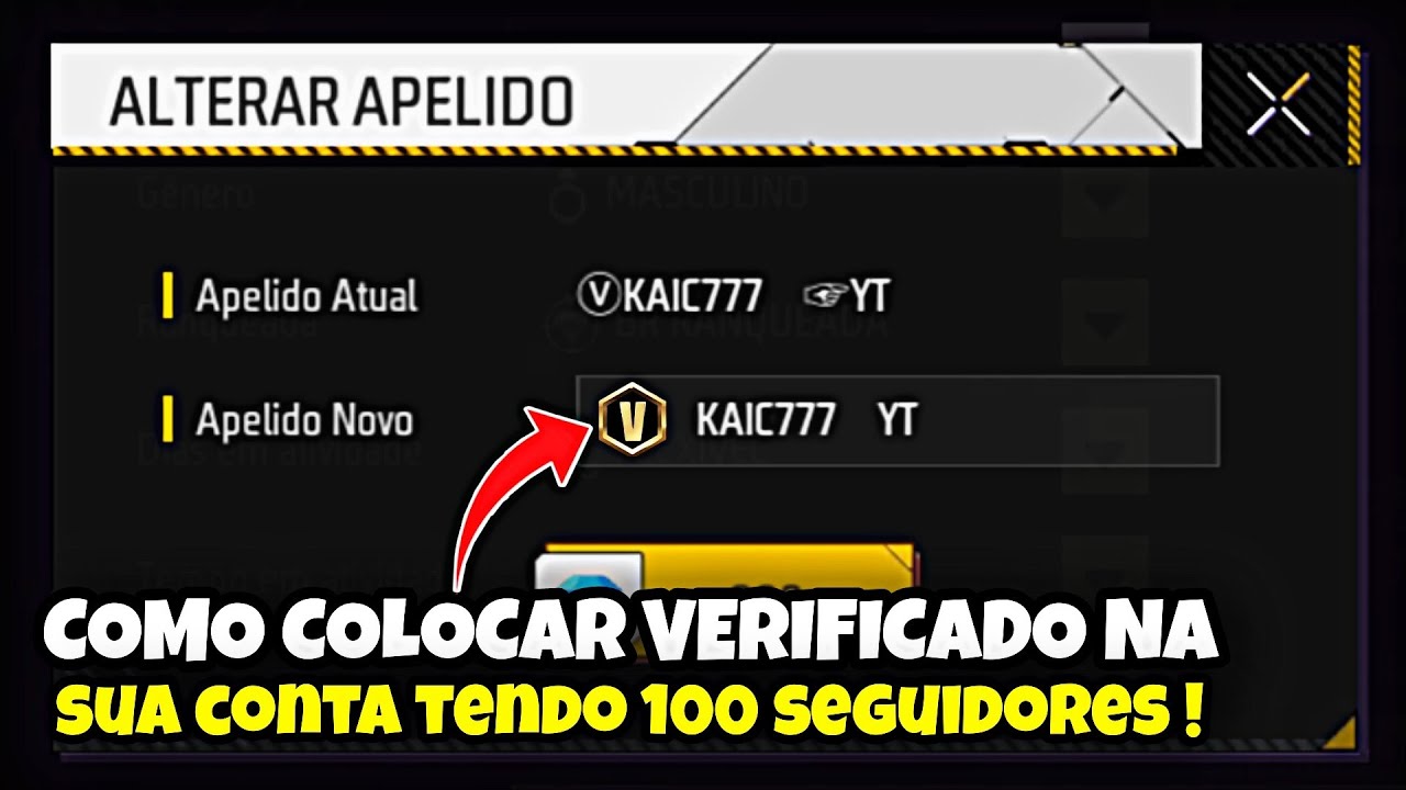 COMO PEGAR O SELO DE VERIFICAÇÃO NA CONTA DO FREE FIRE SEM SER  INFLUENCIADOR DA GARENA!! 