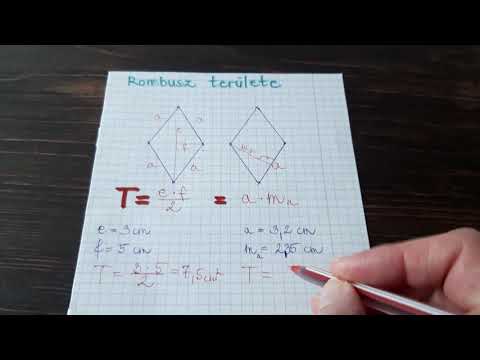Videó: Hogyan Lehet Kiszámítani Egy Rombusz Területét