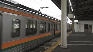 東海道本線２１１系普通列車静岡行き静岡駅到着シーン2022.03.22.