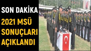 2021 Msü Sinav Sonuçlari Açiklandi Son Daki̇ka
