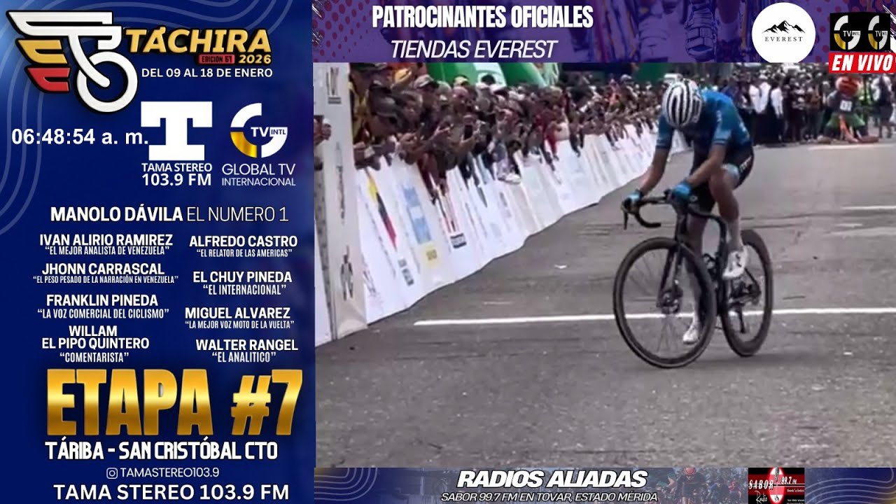 EN VIVO | VUELTA AL TÀCHIRA EN BICICLETA 2026 | TAMA STEREO 103.9 FM 15/01/2026
