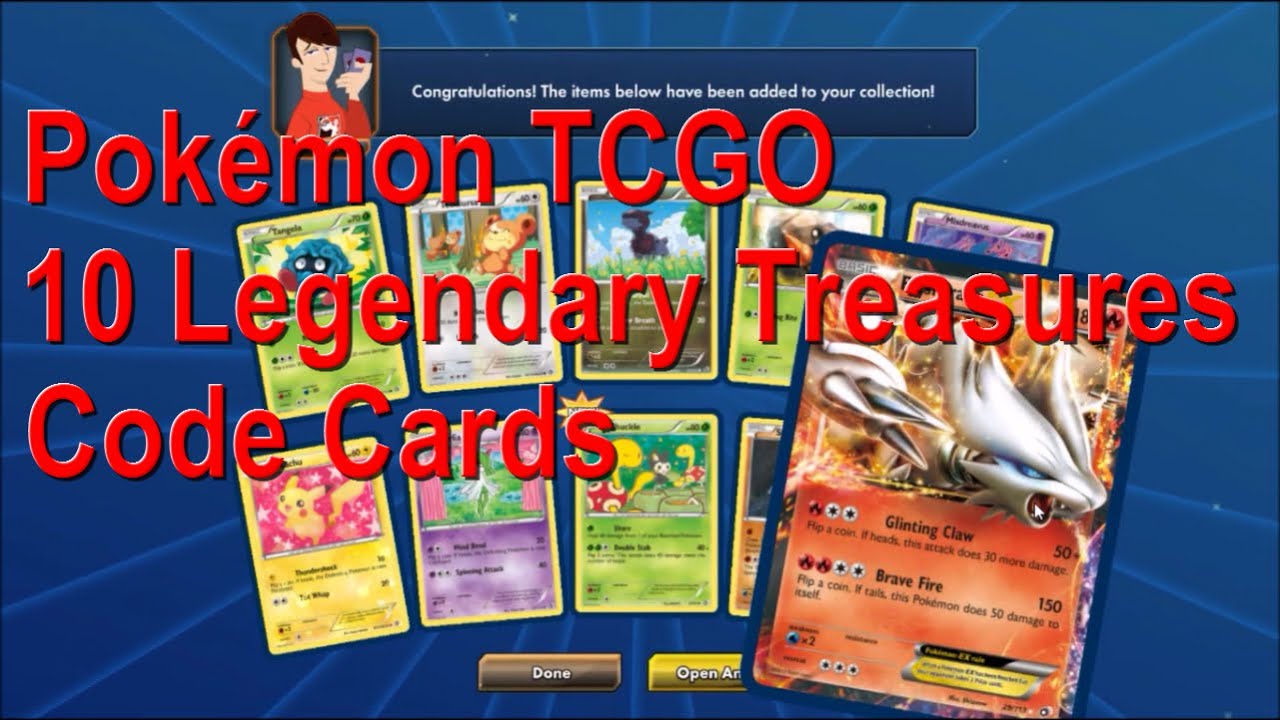 Pokémon TCGO Legendary Treasures 10 More Booster Pack Code watch v=Db0Mu0NLL7k