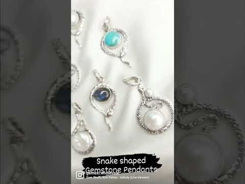 Snake designed silver Gemstone Jewelry #wholesalejewelry #crystals #handmadejewelry #pearl #shorts