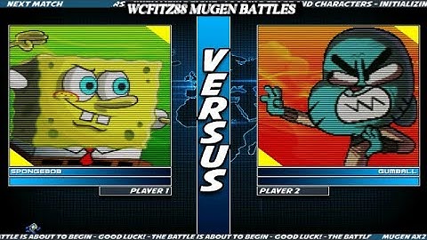 WCFITZ88 MUGEN Battles | SpongeBob vs Gumball