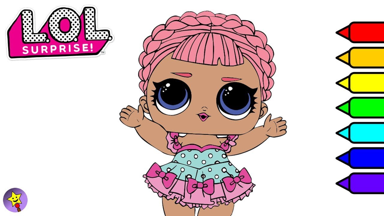 LOL Surprise Dolls Coloring Book Page Ice Sk8er Coloring Happy Magic