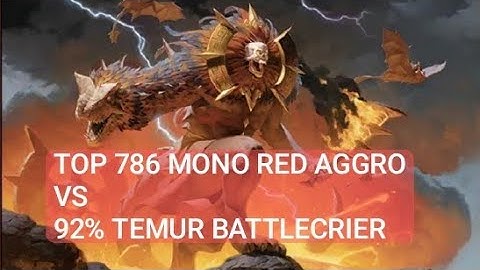 Top 786 Mono Red Aggro vs Top 92% Temur Battlecrier | Standard | Mythic Rank | MTG Arena