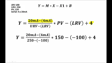 Como calcular sinal 4 a 20mA?