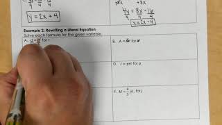 Alg I - Unit 1 - Day 5 Notes Profile