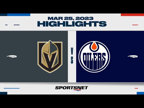 NHL Highlights | Golden Knights vs. Oilers - March 25, 2023