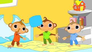 cinque piccole scimmie   rima per bambini   video per bambini   Nursery Rhymes   Five Little Monkeys