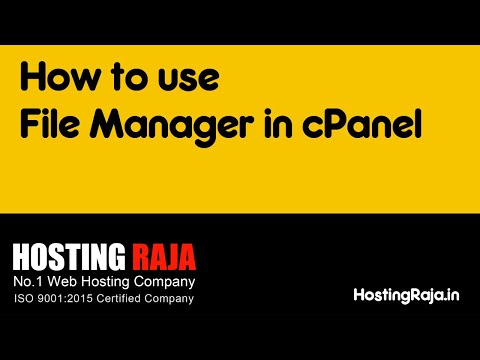 HostingRaja - How to use FileManager in cpanel (In Detail for beginners and Advanced)