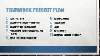 Teamwork Plan Project Video   3 2 1