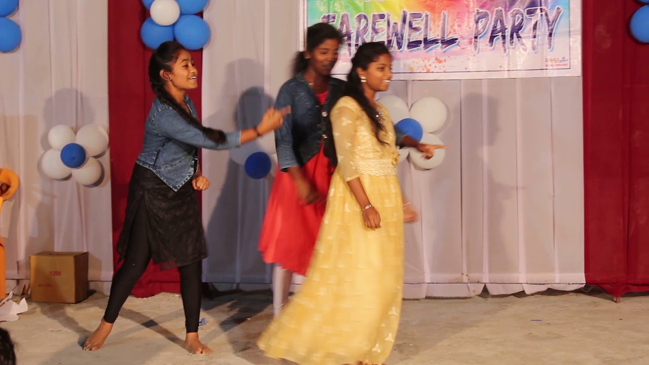 Farewell group dance by 9th class girls|| vivekananda high school - YouTube