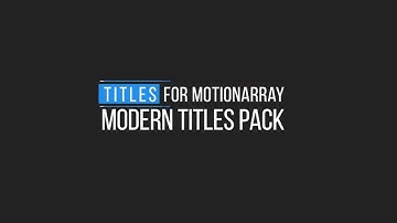 Minimal Motion Titles Premiere Pro Templates