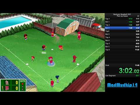 Backyard Baseball 2001 New World Record Speedrun (10:15.46)