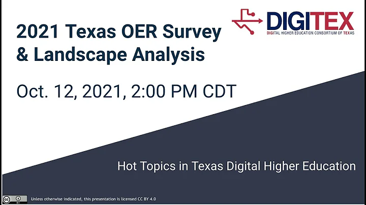 2021 Texas OER Survey & Landscape Analysis