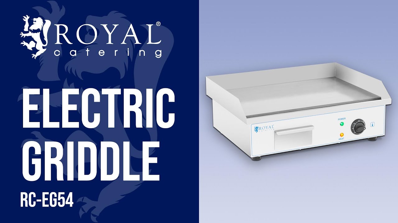 Electric Griddle RCEG54 Royal Catering Product presentation YouTube
