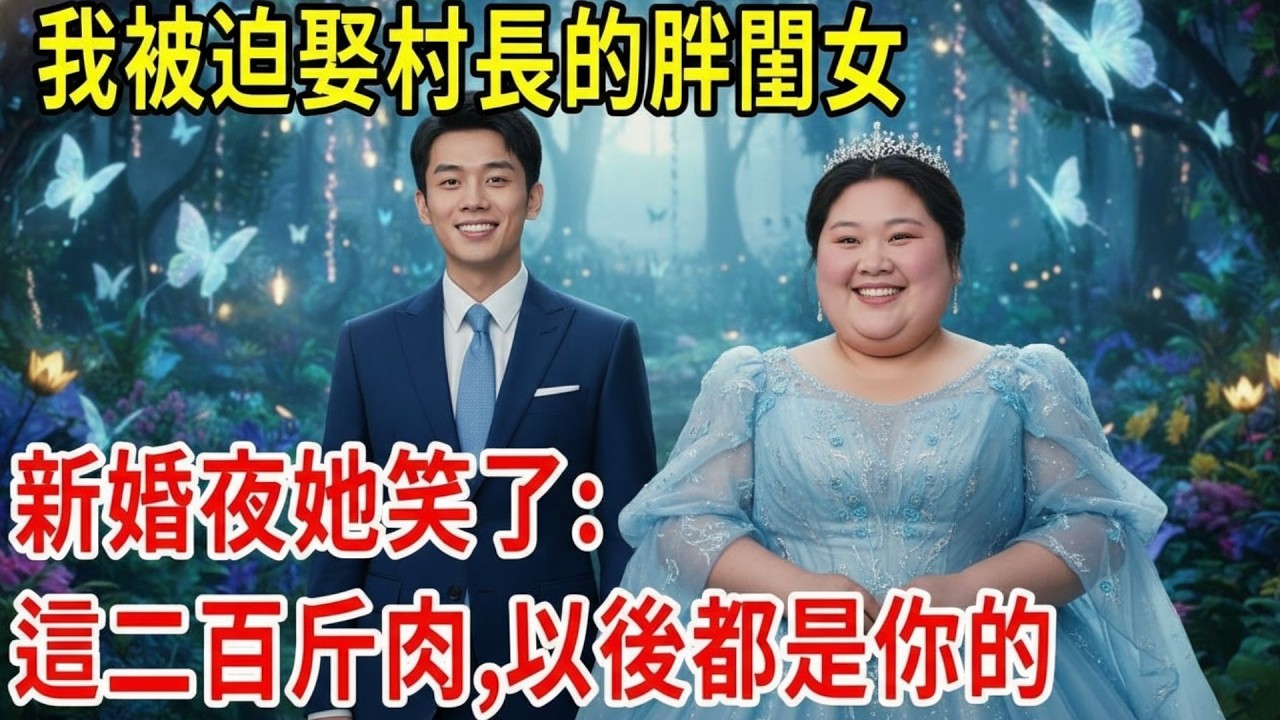 我被迫娶村長的胖閨女，新婚夜她笑了 這二百斤肉,以後都是你的#原創#情感