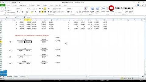 Perhitungan Metode Topsis di Exel