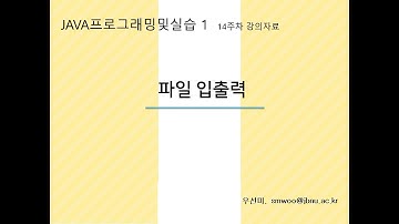 Java프로그래밍및실습1_14주차_ 파일 입출력