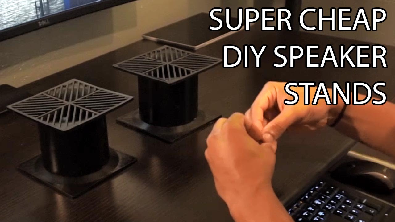 How to Make DIY Desktop Speaker Stands for Under $30 - YouTube