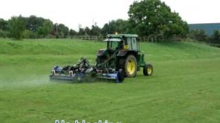 Ryetec Triflex Gang Flail Mower cutting short and long grass