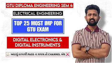 DIGITAL ELECTRONICS & DIGITAL INSTRUMENTS TOP 25 MOST IMP | GTU DIPLOMA SEM 4 ELECTRICAL | DEDI IMP