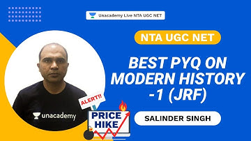 Best PYQ on Modern History -1 (JRF) | Salinder | NTA UGC NET | Unacademy Live