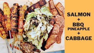 Salmon + BBQ Pineapple + Cabbage